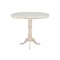 International Concepts Round 36 in Rd Top Pedestal Table, 12 in Leaf, 40.9 inH, Adjustable Height, Unfinished, 36 in W, Wood K-36RXT-6B-2 - alternate 5